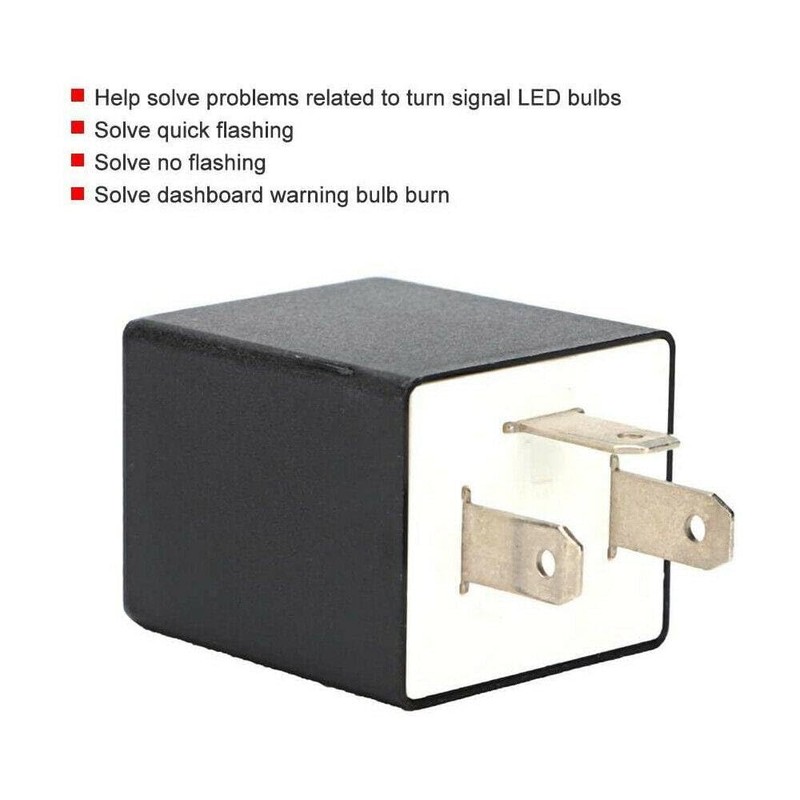 TDR 3-Pin LED Flasher Blink Speed Adjustable Relay For Motorcycle