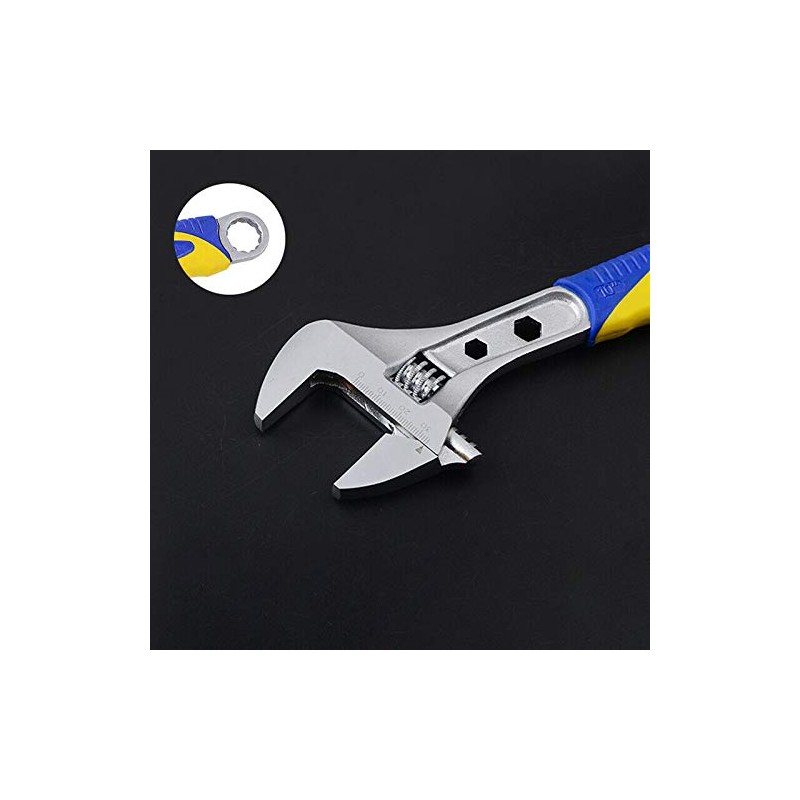 SENRISE Adjustable Wrench Adjustable Spanner Soft Grip Wide Mouth Wide