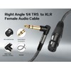 SZLliyxs 2 Pack Right Angle 6.35mm TRS to XLR Female,3FT,
