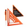 Mecurate Metric Aluminum Alloy Rafter Square (18cm) with 2-in-1 Carpentry