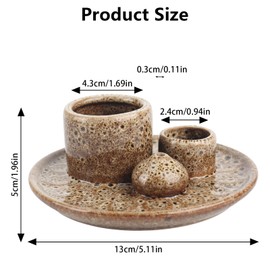 4 in 1 Incense Holder, Incense Burner Holder, Ceramic Incense Bowl for Any Incense, Palo Santo Incense Sticks, White Sage, Incense Cones, Palo Santo Sticks