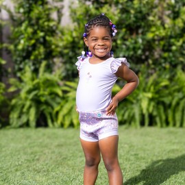 Splash About Happy Nappy Suit, Lilac Spring