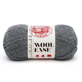 Lion Brand Wool-Ease Yarn, Worsted-Weight Yarn for Knitting, Crocheting, and Crafting, 1 Pack, Oxford Grey