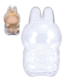 BOXOB Protective Cover for Dolls, Mini Transparent Plastic Display Protector Clear Sitting Cases Waterproof Plush Toy Figures Display Cover for Dolls (Sitting Style)