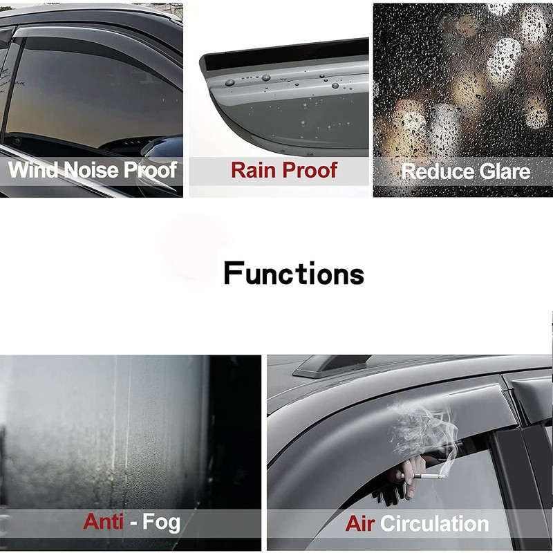 Puermto Side Window Wind Deflector fit for 2015-2019 Subaru Outback,