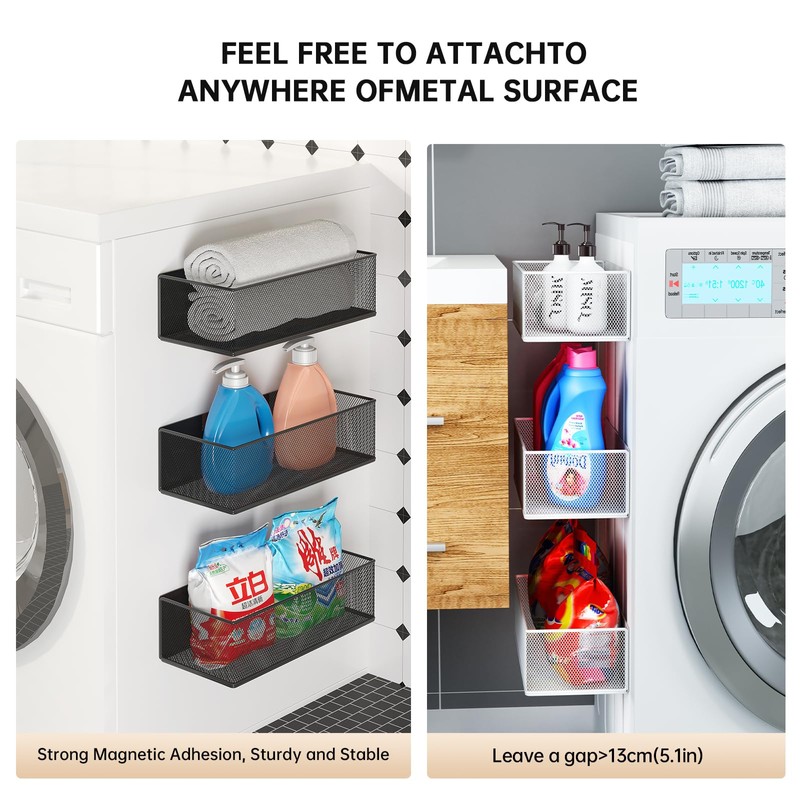 Magnetic Shelf for Washing Machine, Washer Dryer Shelf, Magnetic Lint