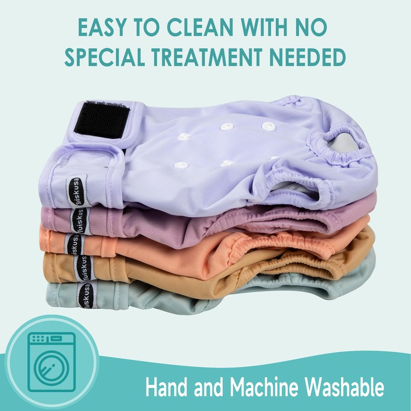 Tuiskusa Reusable Washable Dog Diapers Female, Highly Absorbent Doggie Diapers,