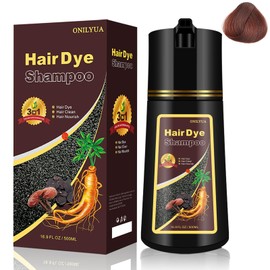 iemokoda Cherry Brown Hair Dye Shampoo 3-in-1, Natural Hair Color for Women & Gray Hair, Instant Hair Dye & Hair Care in 15 Minutes, Bubble Plant Hair Colors for All Hair Types, Shampoo Para Canas