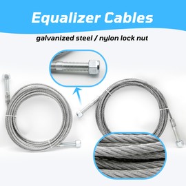 ASTROSYNC Equalizer Cables Fit for Rotary Lift Models SPOA9-100 SPOA9-200 SPOA9-300 SPOA9-400, 30' 2-3/4" Length 1/4” Diameter Set of 2 Galvanized Steel Cables Replace BH-7500-41 N33
