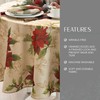 Elrene Home Fashions Poinsettia Oval Tablecloth 60" x 84"