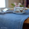 Linen & Cotton Luxury Hemstitched Table Runner SCANDI, 100% Linen