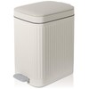 Small Bathroom Trash Can with Lid Slim Soft Close Garbage