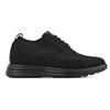 CALTO Men's Invisible Height Increasing Elevator Shoes - Black/Black Sole