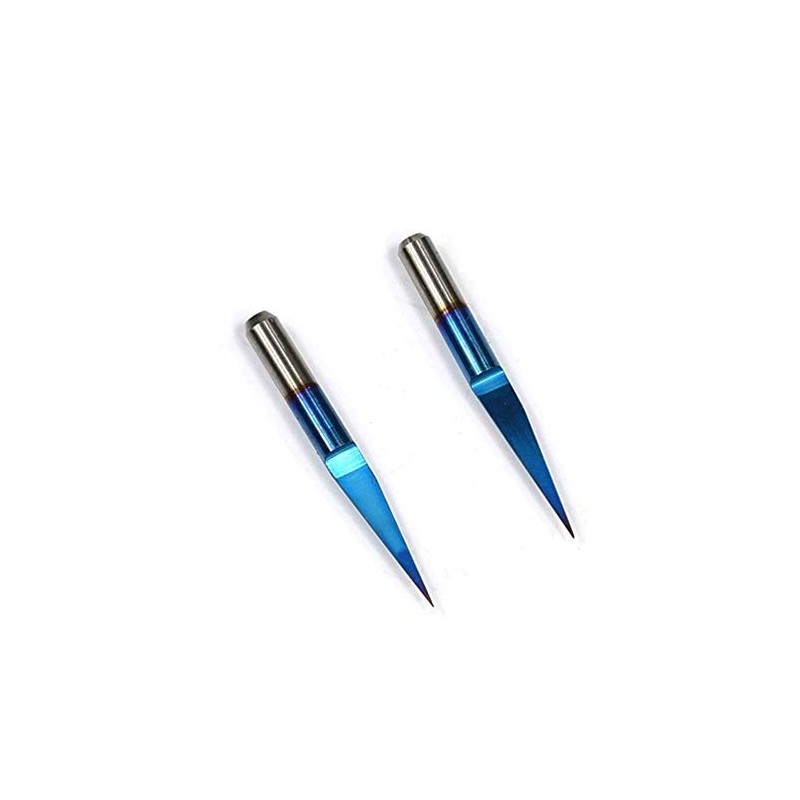 30 Degree V Groove Bit 0.1mm Carbide PCB Nano Blue