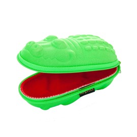 Sunproof Sunglasses case red mouthed Green Crocodile