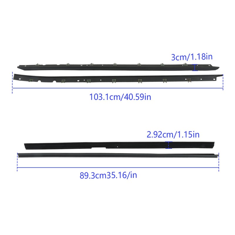 labwork Black Window Sweep Weatherstrip Felt Seal Kit Replacement for