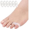 8 個入 小指足指 適した男女足指スペーサー、足指重ね、柔らかく快適