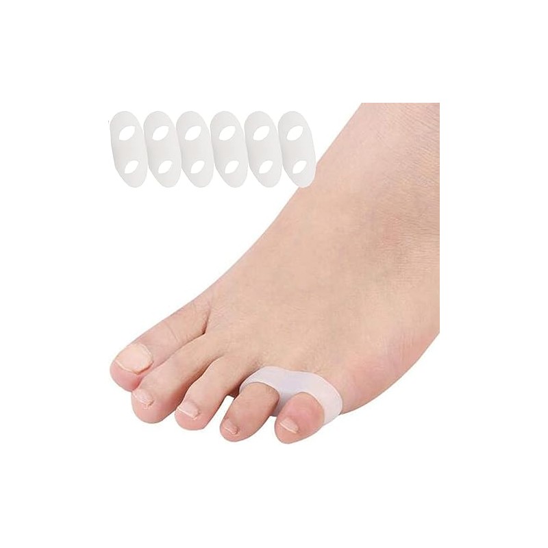 8 個入 小指足指 適した男女足指スペーサー、足指重ね、柔らかく快適