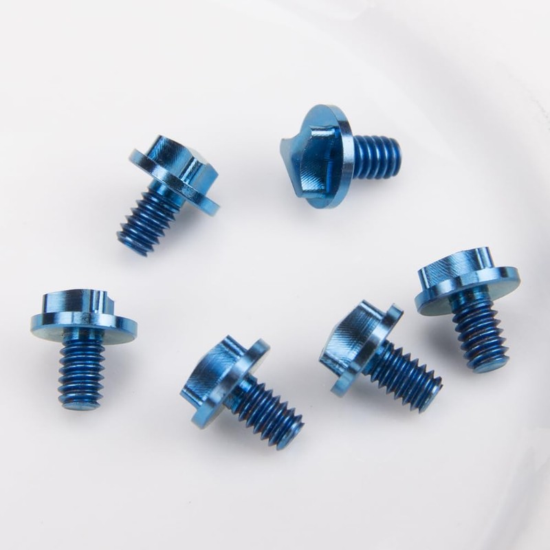 SaiDian 6Pcs Titanium Blue Screw Set Knife Handle Screws for