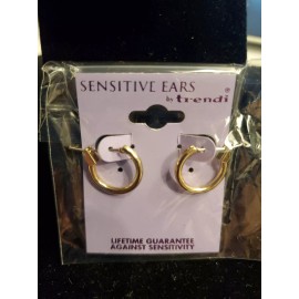 Trendi Gold Toned Mini Hoops For Sensitive Ears By Trendi Pierced