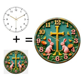 12 Inch Diameter Glass Wall Clock that Excels at Its Fundamental Purposesheet size: 12 in, color: White