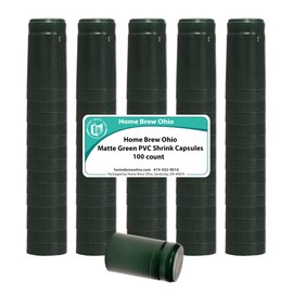 PVC Heat Shrink Capsules For Wine Bottles - Matte Green 100 count