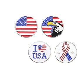 American Flag Enamel Pins I LOVE USA Brooches Lapel Badges American Lapel Pins Patriotic Independence Day Jewelry Suit Pin United States USA Badge Pins