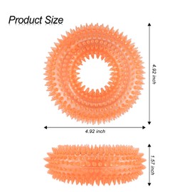 Andiker Squeaky Dog Toy, TPR Chewable Dog Toys for Teeth Grinding&Cleaning Dog Fetch Toys for Enhancing Interactivity Outdoor Suitable for All Dog Sizes Puppy’s Gifts and Dog Lovers (Large Orange)