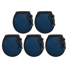 PATIKIL Golf Ball Washer Pouch, 5 Pack Portable Golf Balls Cleaner Pocket Bag with Hanging Clip for Women Men Golf Exercise, Navy Blue