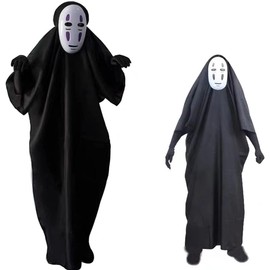 [BXINF] Faceless Monster Cosplay Costume, Mask with Gloves, Halloween Costume, School Festival, Photography, Christmas (115, Children)