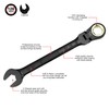 STARWORK TRUE MECHANIC™ 7Pc. 120T SAE&Metric Flexible Ratcheting Wrench Set,