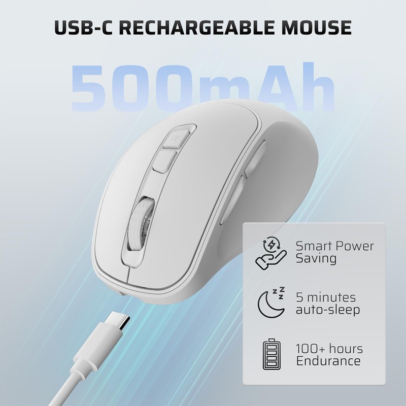 LTC OM021 Wireless AI Mouse,Voice Typing & Translate, BT 5.0/2.4G