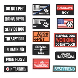 Snogisa 20 Pieces Patches Tactical Morale Full Embroidery Patch Set,Military Funny Patch Full Embroidered Appliques for Tactical Gear (20 Pieces-2)