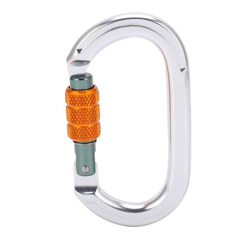 Locking Carabiner Clip Aluminum Alloy Oval Locking Heavy Duty Carabiner