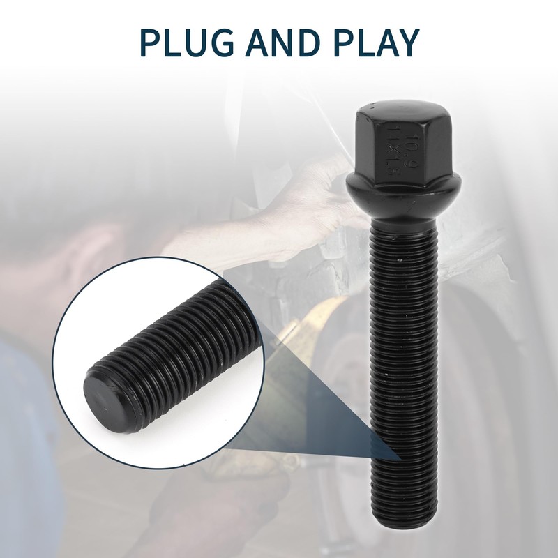 TUCKBOLD M14x1.5mm Ball Seat Wheel Lug Bolt for Volkswagen 19mm
