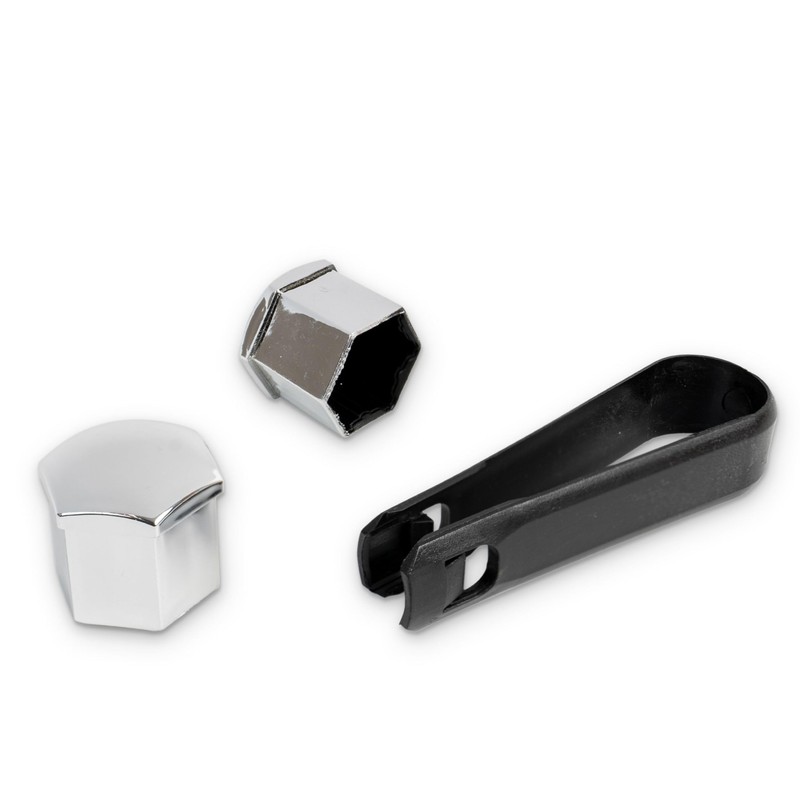 Wheel Bolt and Nut Caps Set, 21 Pieces, for 19