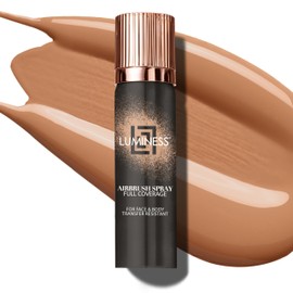 LUMINESS Airbrush Body Coverage - Tattoo Cover Up Makeup - Full Coverage Foundation for Face & Body - Water-Resistant, Long-Wear, Natural Radiant Finish, Light Tan