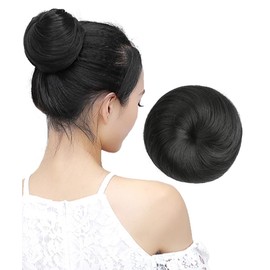 AISI HAIR Bun Wig, Black Hair Bundle, Large Clip, Kimono, For Hair Weddings, Coming-of-Age Ceremonies, Chignon, Popular, Cute, Straight, Everyday, Pleasure, Dark Brown, Easy to Install