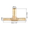 sourcing map Brass Hose Reducer Fitting T 3 Way Barb