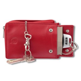 Koruma Car Keyless Go Protection Car Key RFID Signal Blocker Box Case – Leather Red – Remote Key Shielding Key Case Key Case Car Key Safe