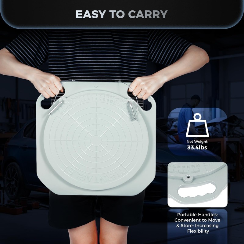 PIAOCAIYIN Wheel Alignment Turn Plates, 1 Pair Wheel Alignment Tool,