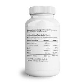 Theonia Biotin Complex Supplement - With Biotin, Selenium and Zinc - Supports Hair, Nails and Skin - Vegan, GMO Free - 60 Capsules