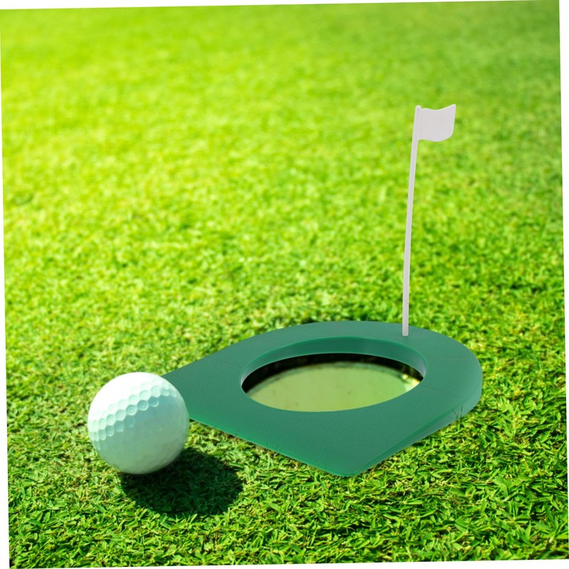 GRIRIW Golf Putting Practice Cups Set Portable Plastic Training Aid