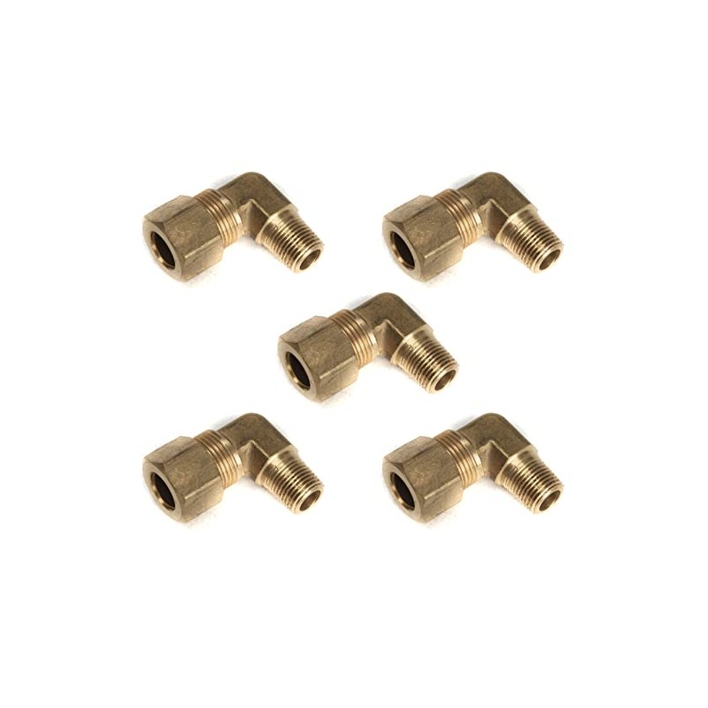 Brass Fittings Male Thread Right Angle Pack of Knee Compression