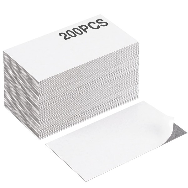 Business Card Magnets with Adhesive Backings,3.5X2",Bulk Pack of 200PCS.Handy Self