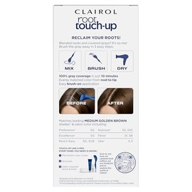 Clairol Nice 'n Easy Root Touch-Up, 5G Medium Golden Brown, Permanent Hair Color, 1 Kit (PACKAGING MAY VARY)
