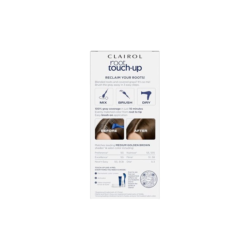 Clairol Nice 'n Easy Root Touch-Up, 5G Medium Golden Brown,
