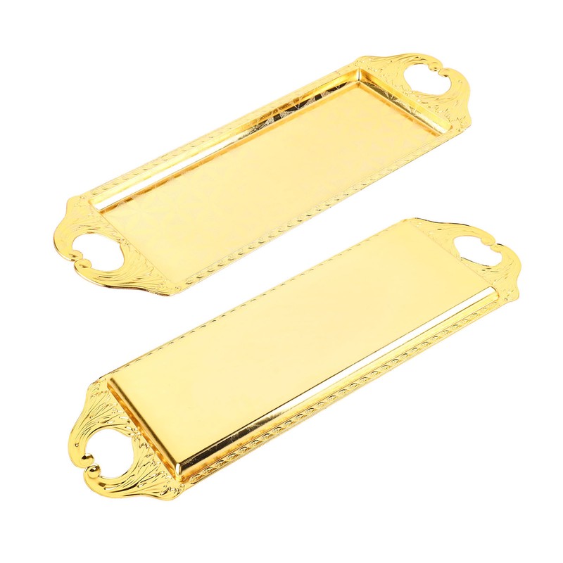 Rectangular Metal Tray Modern Elegant Decorative Light Luxury Serving Tray