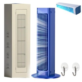 Breezamax, Breeze Max Air Cooler, Qinux Brizaac Air Cooler, 2025 Improved Portable Air Conditioning, Mini Air Conditioners, Cooling Fan No Drilling with 3 Speed Levels for Office, Kitchen (Blue)