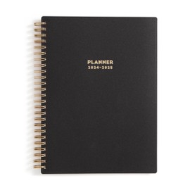 Blue Sky 2024-2025 Academic Year Weekly and Monthly Planner, 5" x 8", Flexible Cover, Wirebound, Black (150671)